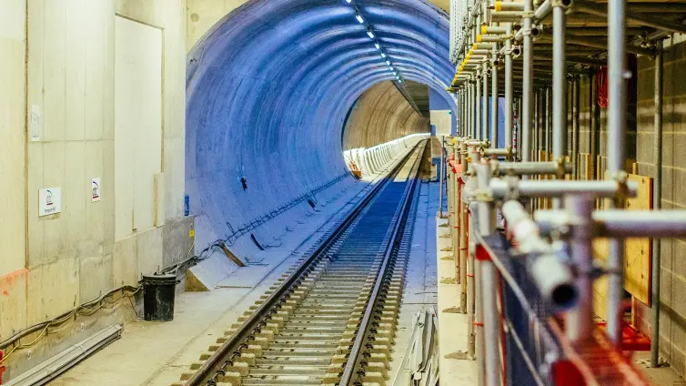 Tunnel construction on Crossrail.