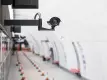 Câmera CCTV na passarela da estação