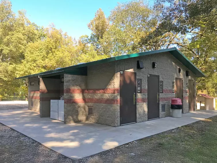 CXT Cheyenne multiuser restrooms with four shower rooms.