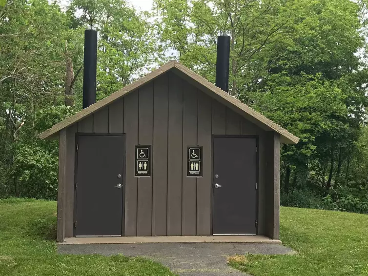 CXT Double Cascadian vault restroom.