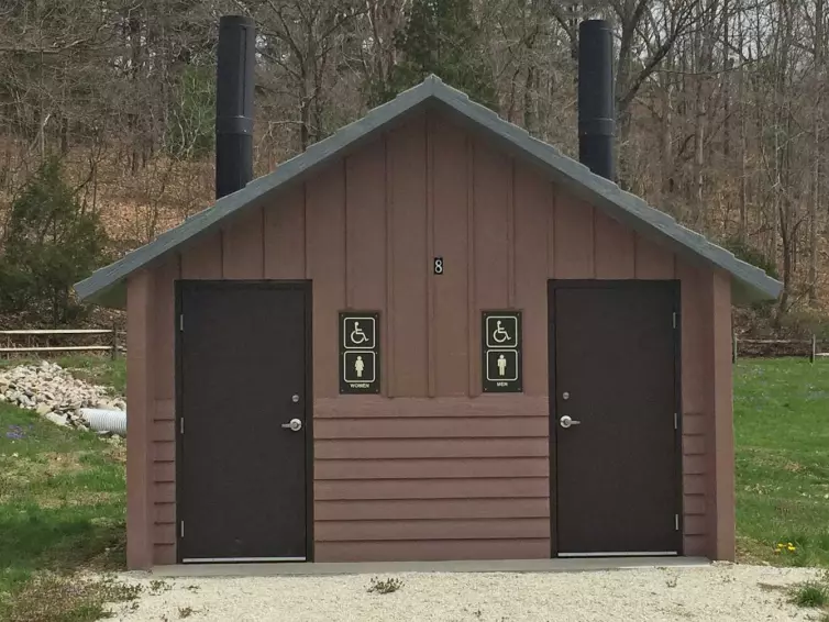 CXT Double Cascadian vault restroom.