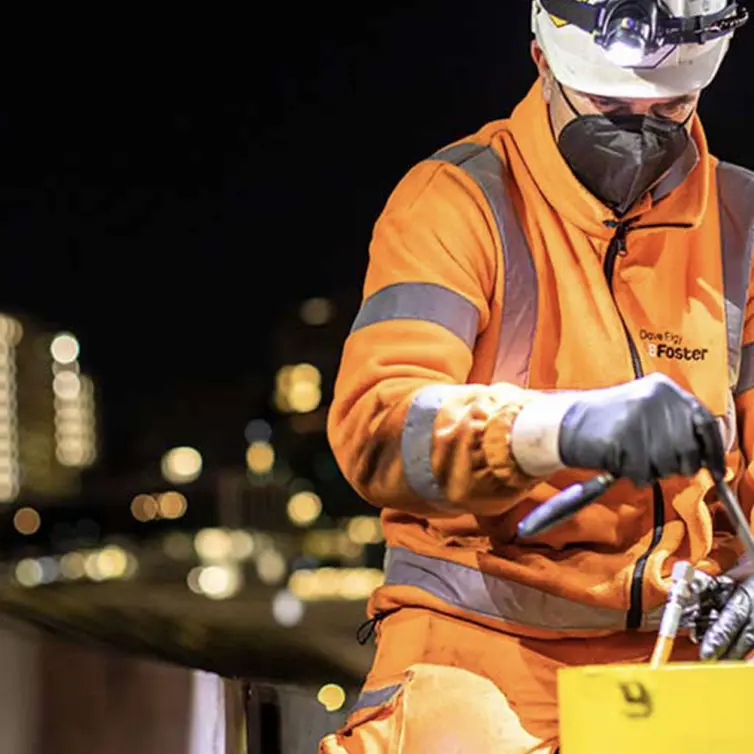 L.B. Foster rail track staff.