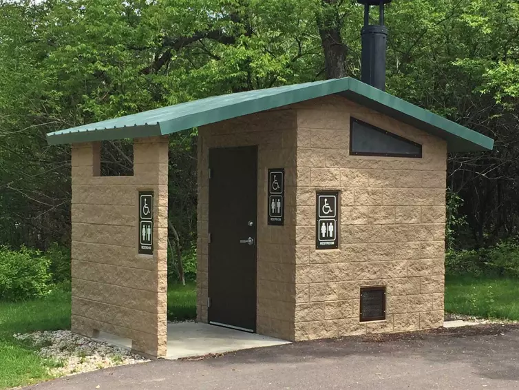 CXT Gunnison single vault restroom.