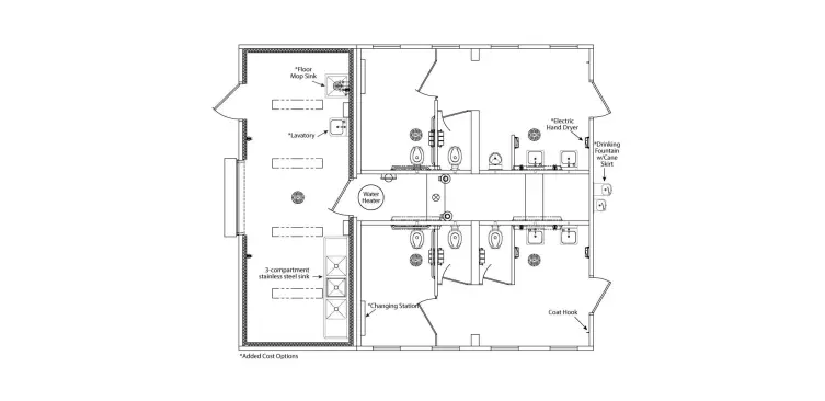 Pomona precast concrete restrooms with concession.