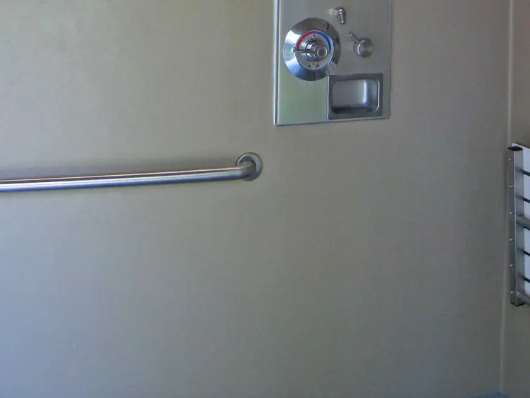 Cheyenne shower interior.