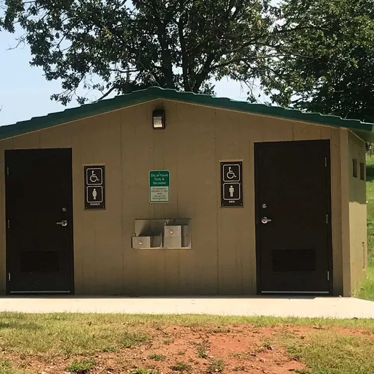 Cortez single-user flush restroom.