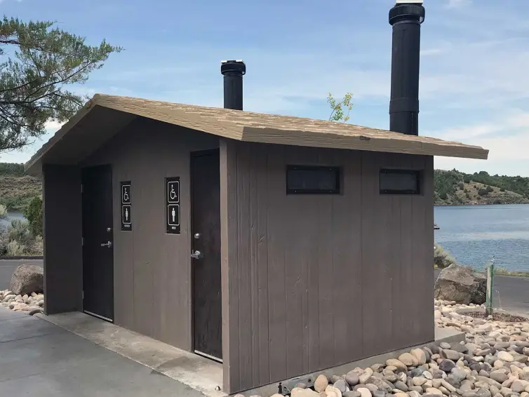 CXT Tioga double vault restroom.