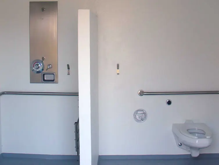 CXT Navajo restroom with shower interior.