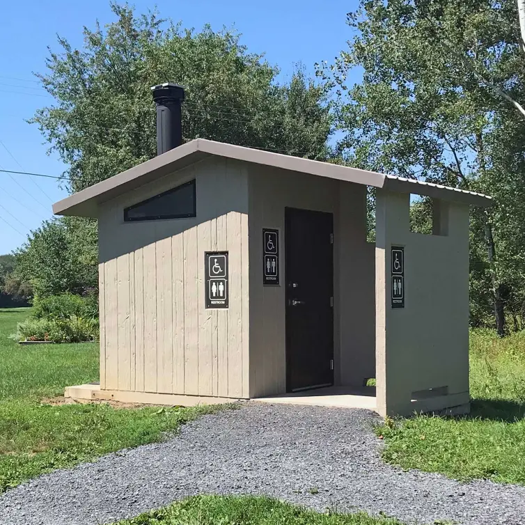 CXT Gunnison single vault waterless restroom.