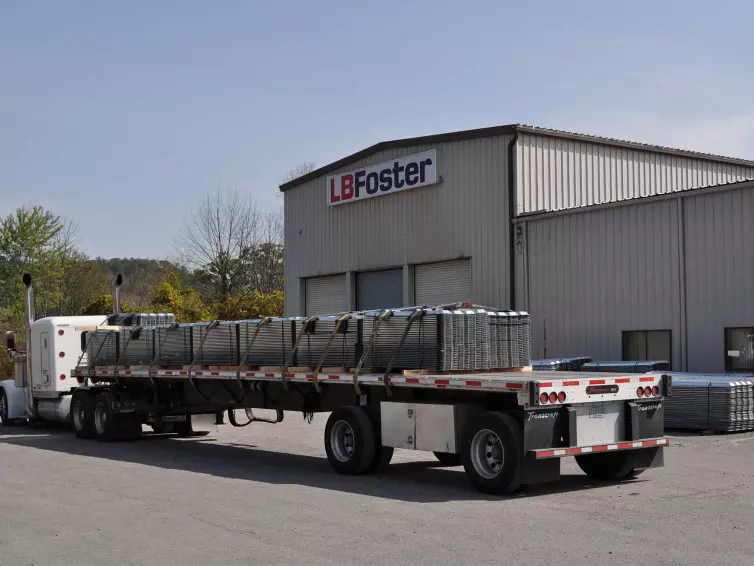 bridge forms on truck for shipment.