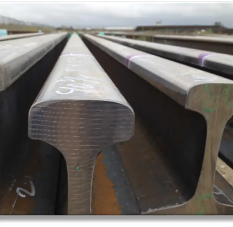 close-up of a rail bar.