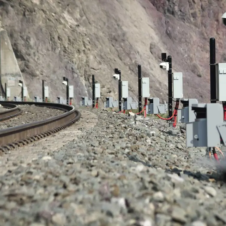 LiDAR de vigilancia de desprendimientos de rocas.