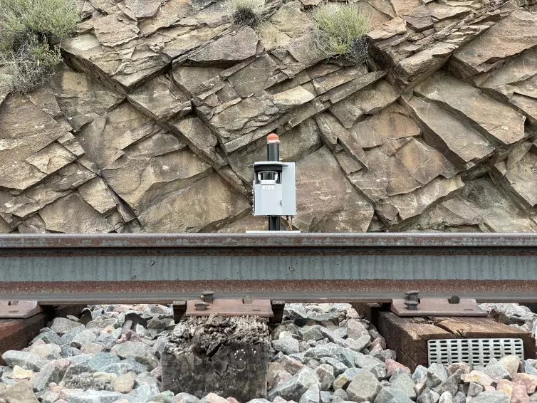 rockfall LiDAR on a railroad track.