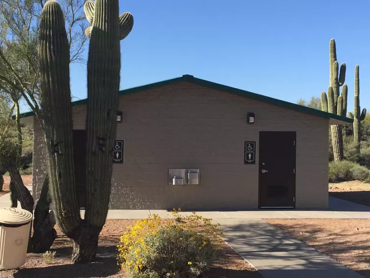 CXT Taos multiuser flush restroom.