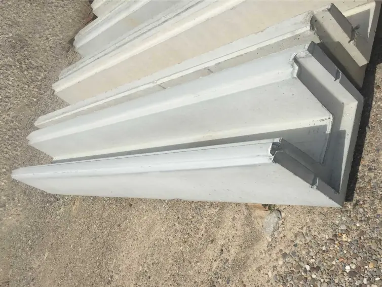 Precast concrete trench drain.
